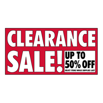 Sale 50% Percent off Vinyl Banner Sign Free Overnight Shipping