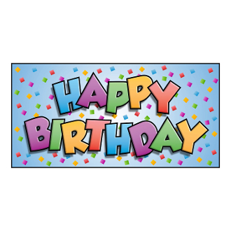 Happy Birthday (Confetti Background) Banner - Epic Signs