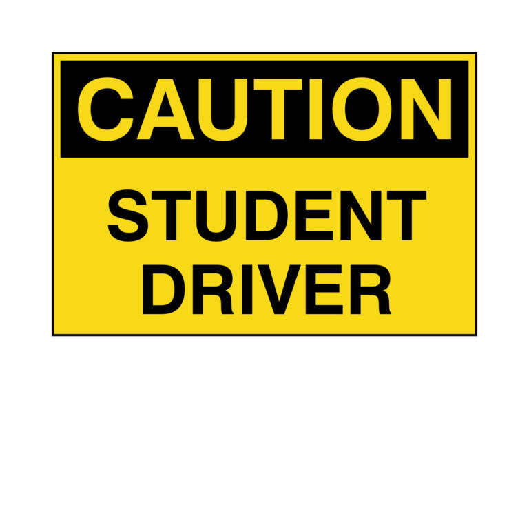 Caution Student Driver Sticker - Epic Signs