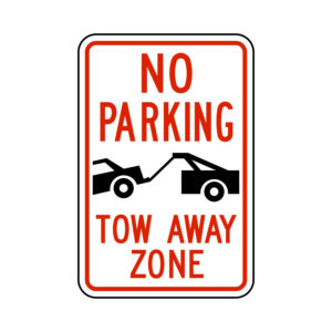 No Parking Tow Zone Sign Window Business Sticker Set 