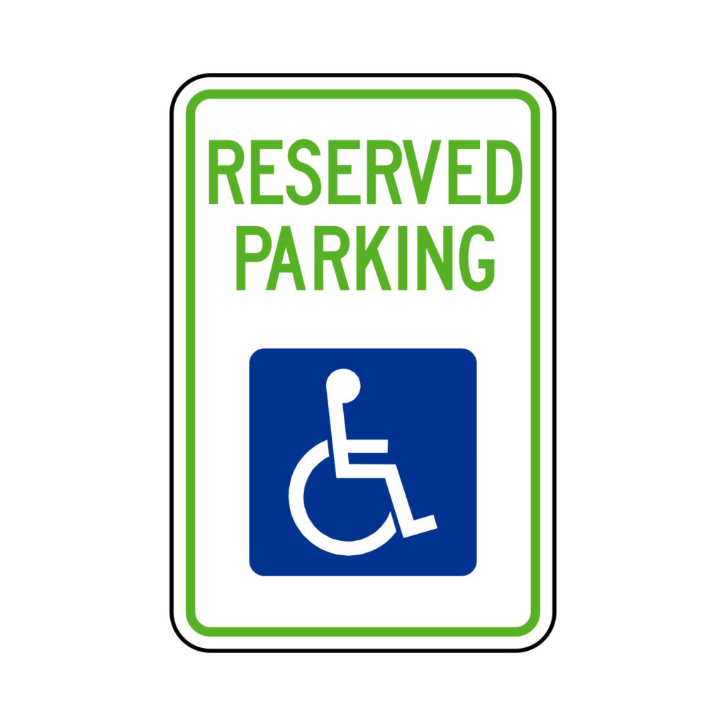 Reserved Parking Sign (w/handicap symbol) - Epic Signs